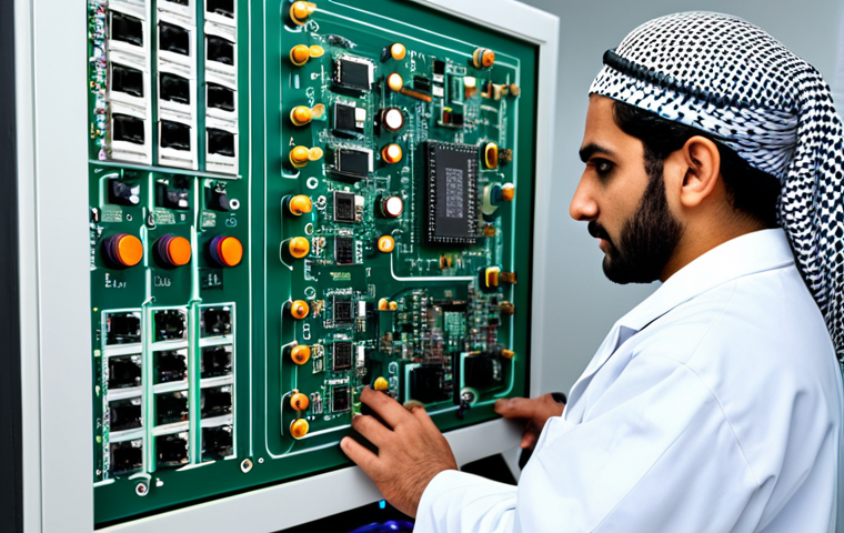 고속 신호 설계의 핵심 원칙 - **

"A professional Arab engineer in a fully clothed, modest engineering lab coat, working on a circ...